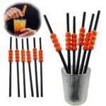 MPS My Party Suppliers Party Paper Straws for Halloween Theme Party, Halloween Pumpkin Accessory, Pumpkin Ghost Skull Paper Straws, Home and Kitchen Item (Black-Orange Pumpkin Straw) - Image 6