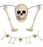 Rattling Skull & Bones Light String Halloween Decoration, Sound and Light Halloween Decoration, Halloween Party Supply, Halloween Theme Decoration, Scary Decoration, Skull Decor - Image 2