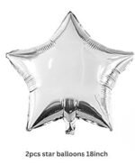 MPS MY PARTY SUPPLIERSĀ® Set of 5 Robot Shape Foil Balloon Foil Balloons for kids birthday Party Decoration, robot Balloon, Tech Theme, Robot-Theme Birthday, Silver star foil balloons - Image 5