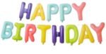 MPS MY PARTY SUPPLIERS®16 Inch 13Pcs Mettallic Happy Birthday Letter Foil Balloon, Birthday Party Supplies Happy Birthday Balloons for Party Decoration, Happy Birthday Balloons set, Birthday Theme Decorations Kit