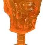 MPS MY PARTY SUPPLIERS 1pc Halloween Party Glass, goblet skull glass, Glasses for halloween, Unbreakable Skull shaped glasses, halloween skeleton decor, Halloween Skull big goblet Glasses