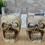 1PC Short Glass Skull Shot Glasses Glass Beer Mug 3D Skull Shot Glasses Style Skull Shot Glass Pirate SHOTGLASSES Drink Cocktail Beer Cup, Wine Cup, Drinking Ware Mugs, Creative Halloween