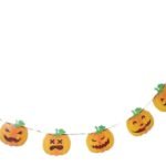 MPS My Party Suppliers Happy Halloween Pumpkin Banner, Halloween Banner Garland, Pumpkin Decoration for Halloween, Halloween Paper Hanging, Halloween Hanging Decoration, halloween banner