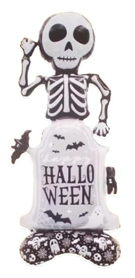 MPS MY PARTY SUPPLIERSĀ® 1pc Self-Standing Skeleton Halloween Foil Balloons Giant Scary Hallo ween Character Ghost, Pumpkin, Skeleton Balloons Halloween Party Floor Decoration ideas