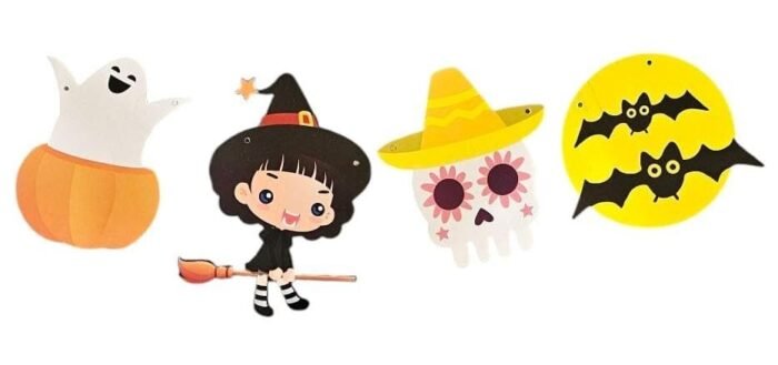 MPS MY PARTY SUPPLIERS® 1pc Happy Halloween Banner, Skull Decoration for Halloween, Halloween Paper Hanging Decoration, Halloween Banner Ideas - Image 3