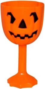 My Party Suppliers 2PCs Jack-O’-Lantern BPA-Free Goblets, Halloween Tableware, Halloween Pumpkin Drinking Glass,