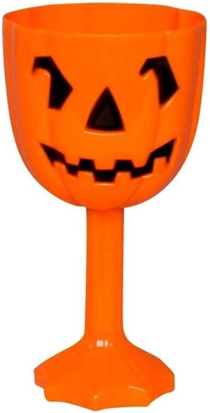 My Party Suppliers 2PCs Jack-O’-Lantern BPA-Free Goblets, Halloween Tableware, Halloween Pumpkin Drinking Glass,