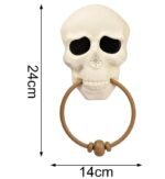 Skull Doorbell Skull Head Halloween Doorbell Halloween Style Battery Powered for Halloween| Spooky Door Bell Skull Bronze White Color with Motion Sensor Activated Voice (1Pcs Random Color) - Image 6