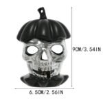 MPS My Party Suppliers Set of 2 Halloween Lamps, Halloween laltern, LED for Halloween Decoration, Halloween Hanging Decoration (Orange-Black Skull lamp) - Image 4