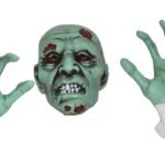 Zombie Groundbreaker Halloween Decorations Outdoor, Crawling Skulls in Ground, Climbing Skeleton Head, Yard Lawn Garden Stake Graveyard Decor Party Props
