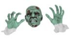 Zombie Groundbreaker Halloween Decorations Outdoor, Crawling Skulls in Ground, Climbing Skeleton Head, Yard Lawn Garden Stake Graveyard Decor Party Props