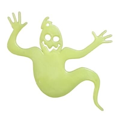 3 pcs Halloween Ghost Decorations- Glow in The Dark with Green Fluorescent Layer Waterproof Plastic Cute Outdoor Sign Halloween Decorations for Lawn Patio Yard Garden Decoration
