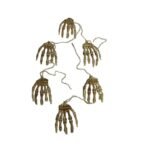 Skeleton Hand Garland Decor, Skeleton Bone Halloween Decoration, Hanging Skeleton Hands, Bone Hands Halloween Decorations, Scary Skeleton Hands Garland Necklace Halloween Party (Set of 8) - Image 2