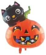 MPS MY PARTY SUPPLIERSĀ® 1pc Smiling Pumpkin and Cat Halloween balloon Halloween theme foil balloons decorations Kids halloween party supplies - Image 2
