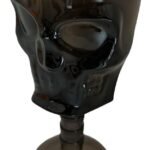 MPS MY PARTY SUPPLIERS 1pc Halloween Party Glass, goblet skull glass, Glasses for halloween, Unbreakable Skull shaped glasses, halloween skeleton decor, Halloween Skull big goblet Glasses