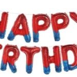 MPS MY PARTY SUPPLIERS®16 Inch 13Pcs Spiderman Theme Happy Birthday Letter Foil Balloon, Birthday Party Supplies Happy Birthday Balloons for Party Decoration, Happy Birthday Balloons set, Birthday Theme Decorations Kit