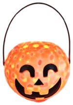 MPS My Party Suppliers 1pc Halloween Orange Pumpkin Candy Basket with Light and Music, Pumpkin Face Candy Bucket for Halloween Day Celebration, Halloween Pumpkin laltern Decoration, Candy Basket