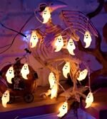 MY PARTY SUPPLIERS Jagmag® Battery Operated 10 LED Bhoot Light Ghost Shaped LED String Lights/Halloween Decoration/Spooky Decorations/Halloween Led Light - Image 5