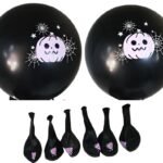 MPS My Party Suppliers Halloween theme Balloons, Set of 6 happy halloween latex balloons with pumpkin print, latex balloons Halloween party pumpkin decoration ideas, balloon latex black
