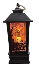 MPS My Party Suppliers 1Pc Halloween Lamps, Halloween laltern, LED for Halloween Decoration, Halloween Hanging Decoration (Black Vintage LED) - Image 8