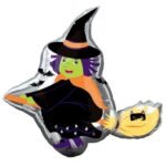 MPS MY PARTY SUPPLIERS® 1pc Halloween Witch Foil Balloon Halloween theme foil balloons decorations Kids halloween party supplies