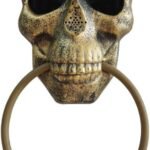 Skull Doorbell Skull Head Halloween Doorbell Halloween Style Battery Powered for Halloween| Spooky Door Bell Skull Bronze White Color with Motion Sensor Activated Voice (1Pcs Random Color)