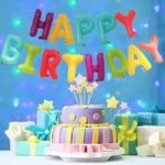 MPS MY PARTY SUPPLIERS® 1Pc Happy Birthday Letter Foil Balloon Happy Birthday Balloon Banner with Ribbon Straw, 16 Inch Alphabet Letters balloons for Wall Backdrop Birthday Decor ideas - Image 7