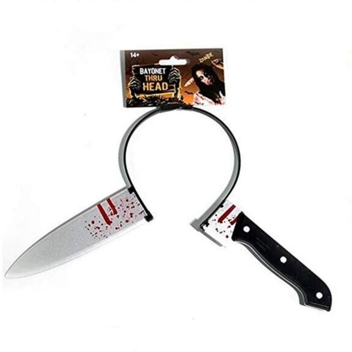 51eREUJ6BpL._SL1000_ My Party Suppliers Halloween Horror Knife Bloody Headband Props - Image 1