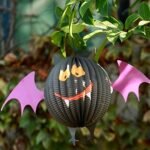 2Pcs Halloween Honeycomb for Decoration Props Party Supplies Horror Chinese Lantern Party Supplies Ghost Pumpkin Halloween Paper Lantern Bat and Spider - Image 2