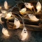 MY PARTY SUPPLIERS Jagmag® Battery Operated 10 LED Bhoot Light Ghost Shaped LED String Lights/Halloween Decoration/Spooky Decorations/Halloween Led Light
