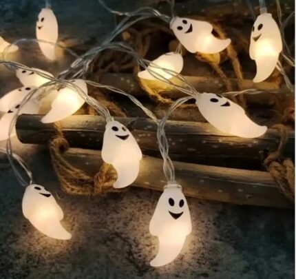 MY PARTY SUPPLIERS Jagmag® Battery Operated 10 LED Bhoot Light Ghost Shaped LED String Lights/Halloween Decoration/Spooky Decorations/Halloween Led Light