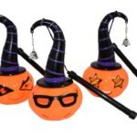 1pcs Portable Pumplin Lantern with Cap, Kids Decor Halloween Decor Halloween Party Light up Pumpkin Lantern Halloween Pumpkin Light Halloween Lantern Orange Halloween Pumpkin Decoration