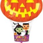 MPS MY PARTY SUPPLIERS® 1pc Pumpkin Hot Air Balloon Halloween theme foil balloons decorations Kids halloween party supplies