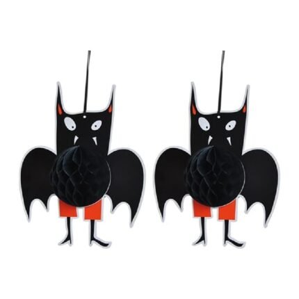 Halloween Decoration, Bat Ceiling Hanging Creepy Decor for Halloween Party - Bats Honeycomb Halloween Decoration/Dangler Decoration