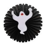 2pcs Ceiling Hanging Paper Fans Black Backdrop Party Halloween Decorations,Paper Fan Hanging Pendant Door Decoration for Halloween Decor - Image 6