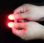 Set of 2 Magic Rubber Thumb Tip Light Up Red Flashing Close Up Real Finger Trick, Magic Rubber Gag Toy, Finger LED Thumbs Light Magic Thumb Light, Fake Halloween Thumb Finger for Magic Tricks - Image 3