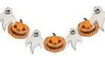 MPS MY PARTY SUPPLIERS® 1pc Halloween pumpkin and ghost flag banner halloween theme paper banner Halloween decoration ideas Halloween trick or treat haunted horror party decoration - Image 7