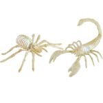 Set of 2 Light Up Halloween Spider & Scorpion Skeleton Decoration for Halloween Indoor/Outdoor Decor, and Halloween Holiday Party, LED Halloween Spider