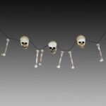 Rattling Skull & Bones Light String Halloween Decoration, Sound and Light Halloween Decoration, Halloween Party Supply, Halloween Theme Decoration, Scary Decoration, Skull Decor - Image 4