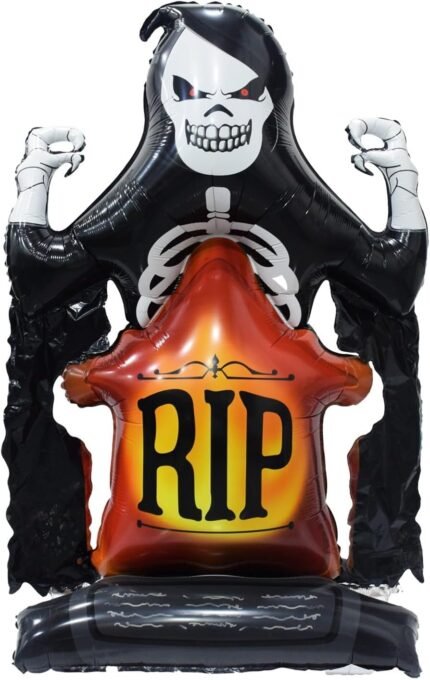 MPS MY PARTY SUPPLIERS® 1pc Self-Standing Halloween Foil Balloons Giant Scary Hallo ween Character Ghost, Pumpkin, Skeleton Balloons Halloween Party Floor Decoration ideas