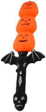 Light Music Pumpkin Sword, Happy Halloween Light Up Jacko Decorative Pumpkin Halloween Props for Great Haunted House Halloween Decoration