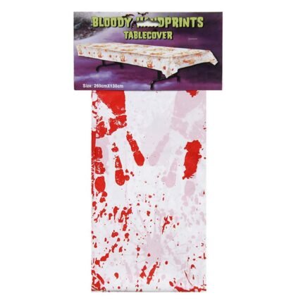 My Party Suppliers Horror Blood Table Cloth Bloody Printed Pattern Tablecloth Rectangular Table Cover Party Props for Haunted House Halloween Party Decoration