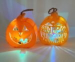 MPS My Party Suppliers Set of 2 Halloween Pumpkin LED Lantern , Halloween laltern, LED Lamp for Halloween Decoration, Halloween Hanging Decoration