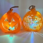 MPS My Party Suppliers Set of 2 Halloween Pumpkin LED Lantern , Halloween laltern, LED Lamp for Halloween Decoration, Halloween Hanging Decoration