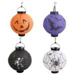 Halloween Paper Hanging Outdoor Lantern - Orange - Image 2