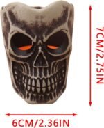 MY PARTY SUPPLIERS 2 pcs Halloween Skull Glowing Candle, Night Light Battery Operated Flameless Candles Tea Light Candle, Fake Candles for Christmas Halloween Pumpkin Decorations - Image 6