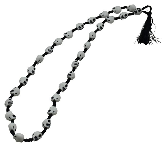 Khopdi Mala, Halloween Skull Mala Beads,Scary Costume Necklace, Halloween Skull Necklace, Skull Knotted Necklace, Halloween Costume Neckless, Fancy Dress Scary Dress Neckline - Image 2