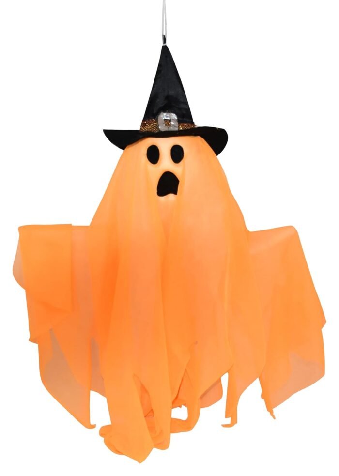 1 pcs Halloween Hanging Pumpkin Decorations, Halloween Ghost Lights, Bright Colors Light Durable Ghost String Lights Spooky Ambience Soft Fabric for Family - Image 2