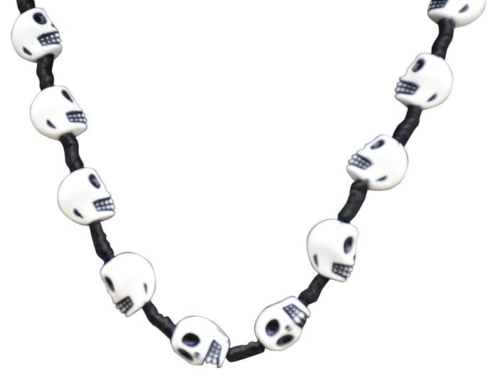 Khopdi Mala, Halloween Skull Mala Beads,Scary Costume Necklace, Halloween Skull Necklace, Skull Knotted Necklace, Halloween Costume Neckless, Fancy Dress Scary Dress Neckline - Image 4