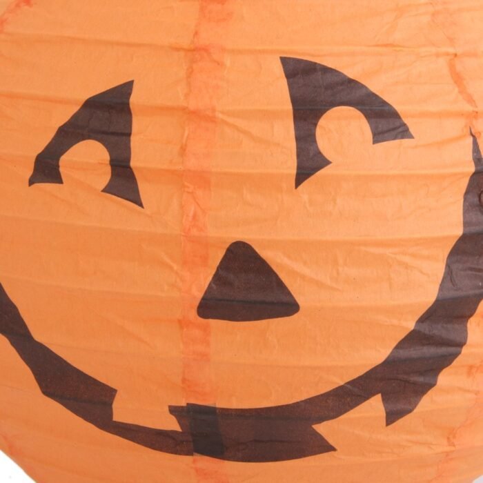Halloween Paper Hanging Outdoor Lantern - Orange - Image 5